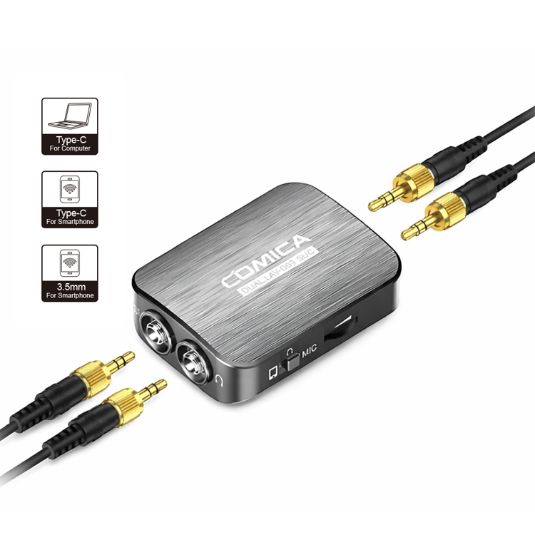 میکروفون یقه ای تایپ سی دوبل کامیکا DUAL.LAV D03 STC
